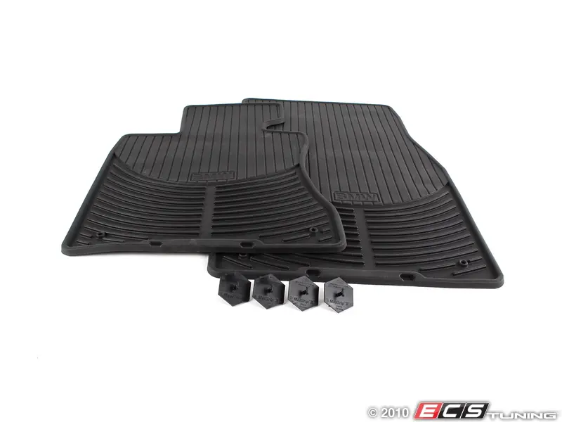 Genuine Bmw 82550302997 Front Rubber Floor Mat Set Black 82