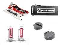 ES#3709358 - 011362sch01aKT3 - Schwaben Low Profile 2 Ton Aluminum Floor Jack With Aluminum 3-Ton Jack Stands - LIMITED TIME OFFER - FREE FOLDING FLOOR PAD AND PINCH WELD PAD SET - Schwaben - Audi BMW Volkswagen Mercedes Benz MINI Porsche