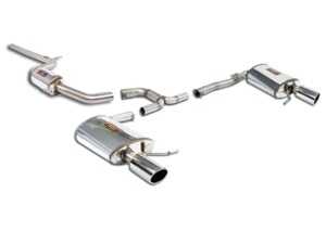 ES#3969314 - 917303KT - 3" Cat-Back Exhaust System - Resonated - With Dual Rear Mufflers - Stainless steel single resonator cat-back system with dual mufflers - Supersprint - Volkswagen