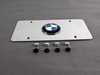 ES#196146 - 82121470314 - "BMW" Vanity Plate - Polished Aluminum - Polished aluminum with BMW roundel emblem - Genuine BMW - BMW