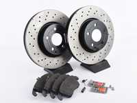 ES#3690843 - 0004213012KT7 - Front Brake Service Kit (322mm x 32mm Rotors) - Featuring Original Performance Brake Rotors and Meyle Semi-Metallic Brake Pads - Assembled By ECS - Mercedes Benz
