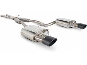 ES#3969335 - SAU029C - Cat-Back Exhaust System - Resonated With Evo Ceramic Tips - 2.50" exhaust built to last with 304 stainless steel and engineered for dyno-proven power gains - Scorpion - Audi