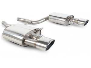 ES#3969383 - SAUB029 - Scorpion Axle-Back Exhaust System - Evo Polished Tips - 2.50" 304 stainless resonated rear mufflers with dual oval 'Evo' tips - Scorpion - Audi