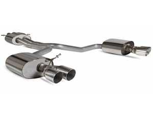ES#3969343 - SAU044 - 2.5" Resonated Half Exhaust System  - 2.5" half-exhaust built to last with 304 stainless steel and quad polished daytona tips - Scorpion - Audi