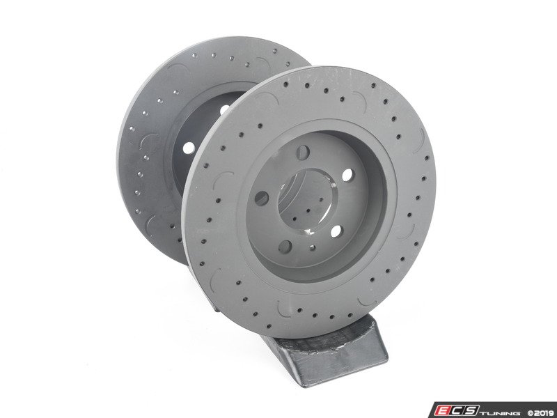 Hawk HTC4490 Talon Brake Rotors Rear Cross Drilled and Slotted