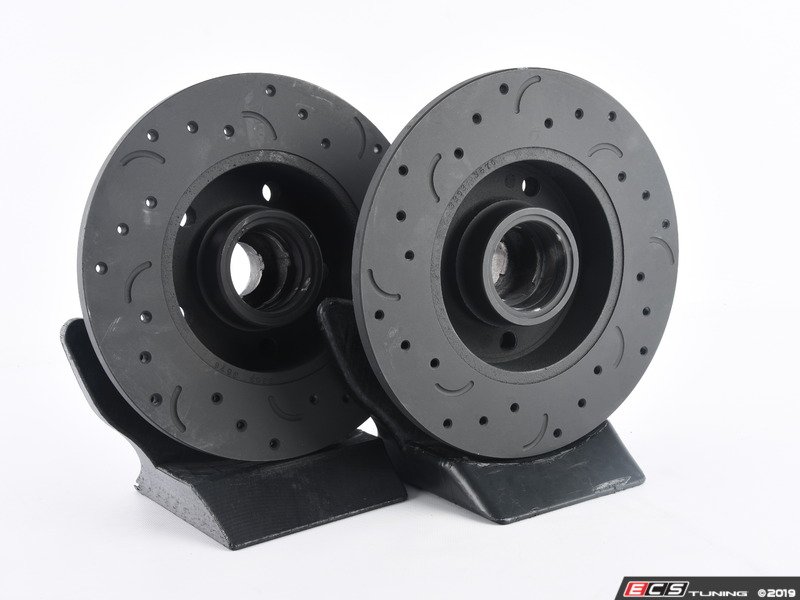 Hawk HTC4693 Talon Rear Cross Drilled & Slotted Brake Rotors Pair