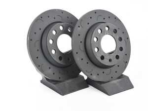 Meyle 255x12 - 8E0615601QKT5 Pair Rear Brake Rotors