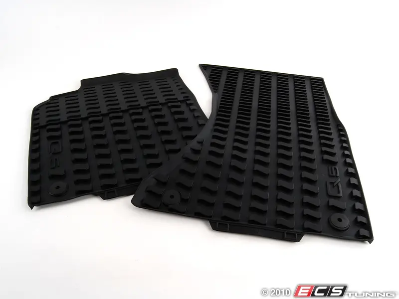 Genuine Audi Accessories 8R1061221041 Black Rubber Front Floor Mat with Logo for Audi Q5 