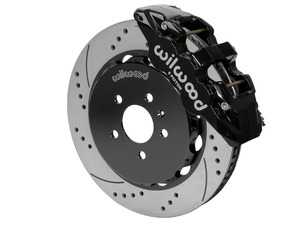 ES#3701661 - 140-14588-D - AERO6 Front Big Brake Kit - 15.00" - Featuring black Aero6 six piston caliper and 15.00" drilled & slotted rotors - Delivers the ultimate combination for braking power and style! - Wilwood - Audi