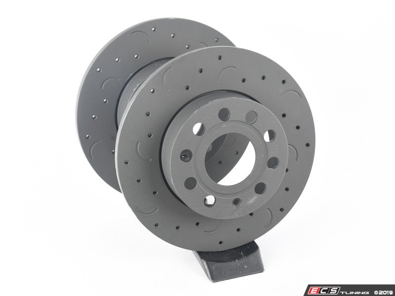 Hawk HTC4538 Talon Rear Cross Drilled & Slotted Brake Rotors Pair