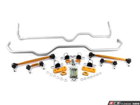 ES#3980837 - BWK004 - Complete Sway Bar Vehicle Kit - Complete kit includes 24mm front sway bar, 24mm rear sway bar, high-quality end links, and mounting hardware - Activate More Grip! - Whiteline - Audi Volkswagen