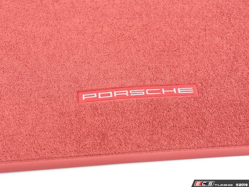 Genuine Porsche 99704480108N43 Set Of Floor Mats Carrera Red
