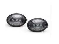 ES#4000091 - V-170101 - Clear Lens Black Housing Amber Flash LED Turn Signal Set - Fits both left or right side and has a smoked color lens with amber flashing LEDs - Vinstar - MINI