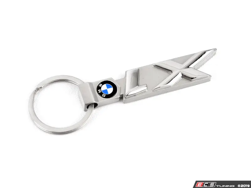 Genuine BMW Stainless Steel X1 Series Model Key Ring 80272454656 