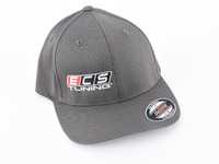 ES#4005830 - 6060022 - Gray ECS Flexfit Cap - S / M - Featuring full color embroidered ECS Tuning logo on right panel - ECS - Audi BMW Volkswagen Mercedes Benz MINI Porsche