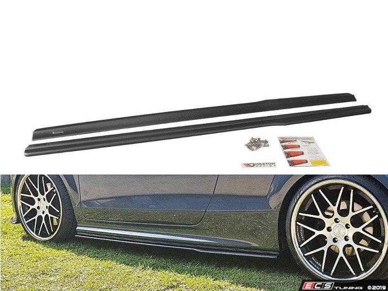 Maxton Design AUTT2SLINESD1C Side Skirt Diffusers Carbon Look