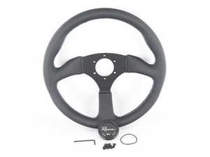 ES#3603861 - 130RML - 130R Motorsport Series Steering Wheel - Genuine Leather w/ Tricolor Stitching - Upgrade your interior styling with a universal, performance styled steering wheel from Renown! Features a 350mm diameter and 50mm depth. - Renown - Audi BMW Volkswagen Mercedes Benz MINI Porsche