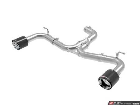 ES#4039847 - 49-36417-C - MK7 GTI 2.0T Axle Back Exhaust - Mach Force stainless steel exhaust with dual 4.5" carbon fiber tips - AFE - Volkswagen