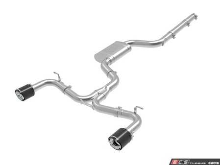 ES#4039875 - 49-36422-C - MK7.5 GTI 2.0T Cat Back Exhaust - Mach Force stainless steel exhaust with dual 4.5" carbon fiber tips - AFE - Volkswagen