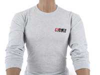 ES#4023687 - 6060742 - Gray ECS Long Sleeve T-Shirt - Medium - Featuring full color ECS Tuning logo on left chest and full back - ECS - Audi BMW Volkswagen Mercedes Benz MINI Porsche