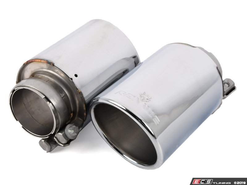 Remus - 0026-70S - 102mm Angled-Cut Chrome Exhaust Tips - Pair