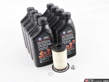 ES#3536764 - g052577m2KT - Oil Service Kit - Includes OEM 508/509 Full Synthetic Engine Oil, Filter, drain plug, and washer for a complete oil service - Genuine Volkswagen Audi - Audi