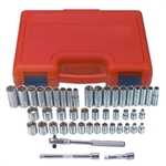 ES#4056764 - KTI22047 - K-Tool 47-Piece 3/8 In. Drive Fractional SAE/Metric 6-Point Socket Set In Blow Mold Case - K Tool International - Audi BMW Volkswagen Mercedes Benz MINI Porsche