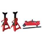 ES#4057608 - KTI63097 - 2 Ton Trolley Jack & Jack Stands (pair) Set - K Tool International - Audi BMW Volkswagen Mercedes Benz MINI Porsche