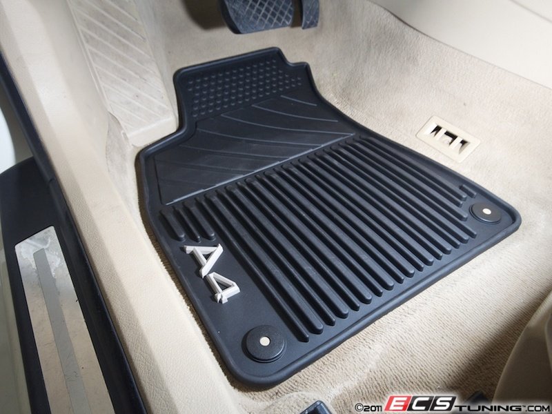 ToughPRO All Weather Custom Fit Floor Mats For Audi A4 2009-2016 – Black Rubber, Heavy Duty, Lifetime Warranty