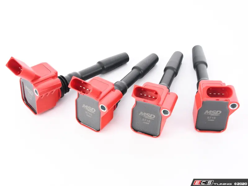 MSD Ignition Coils Blaster Series 2014-2019 VW/Audi 4 Cylinder Red 4-pack 87164 