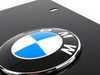 ES#196145 - 82121470313 - "BMW" Vanity Plate - Black - Black plate with BMW roundel emblem - Genuine BMW - BMW