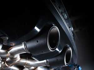 ES#4305399 - 004735LA01KT - ECS UNIVERSAL Swivel Exhaust Tips - 4.0" Carbon Fiber - Pair - Carbon Fiber exhaust tips featuring swivel attachment for maximum adjustability. 2.5" Swivel Inlet / 4.0" Double Wall, Slant Cut Outlet - ECS - Audi BMW Volkswagen Mercedes Benz MINI Porsche