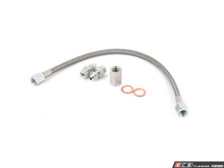 ES#4023666 - 034-502-3002 - Clutch Slave Hydraulic Pressure Hose - Priced Each - Teflon lined stainless steel hose and billet aluminum adapters for life long use under the most extreme conditions. - 034Motorsport - Audi