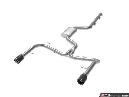 ES#4213474 - 49-36432-C - MACH Force-Xp 3" To 2-1/2" 304 Stainless Steel Cat-Back Exhaust System - Mach Force stainless steel exhaust with dual 4" carbon fiber tips - AFE - Volkswagen