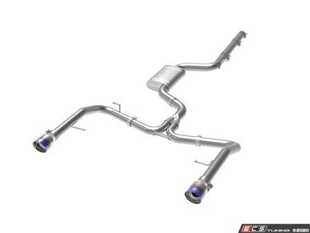 ES#4213475 - 49-36432-L - MACH Force-Xp 3" To 2-1/2" 304 Stainless Steel Cat-Back Exhaust System - Mach Force stainless steel exhaust with dual 4" blue flame tips - AFE - Volkswagen