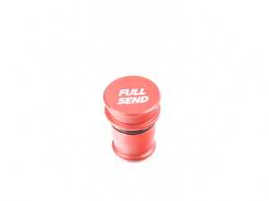 ES#4171978 - 028636ECS07-01 - Billet Power Port Plug - "Full Send" - Red Anodized - A little fun and function for your car! - ECS - Audi BMW Volkswagen Mercedes Benz MINI Porsche