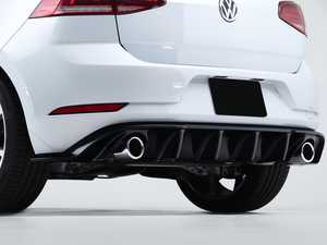 ES#4164886 - 007565la01KT -  MK7.5 GTI Gloss Black Rear Diffuser - Add aggressive styling with our In-House Engineered Gloss Black Rear Diffuser! - ECS - Volkswagen