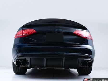 ES#4033487 - 028808ECS01 - Audi B8 S4 / A4 S-Line Rear Diffuser - Gloss Black - Add some aggressive styling to your Audi! - ECS - Audi