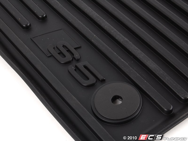 thumbnail image 2 of Lengenfelder Rubber Floor Mats For Audi A4 B8 – Anthracite, Original Arm Panel Fit 2 of 6