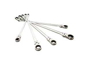 ES#2940455 - EZRNR5M - 5 pc. Metric Flexible Ratcheting Wrench Set - Includes sizes: 8mm x 10mm, 12mm x 14mm, 13mm x 15mm, 16mm x 18mm and 17mm x 19mm - E-Z Red Tools - Audi BMW Volkswagen Mercedes Benz MINI Porsche