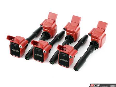 ES#4030593 - ms100192KT2 - APR Upgraded Ignition Coils - Red - Set Of Six - Designed to be a direct plug-and-play upgrade to factory coils, providing greater energy output, ensuring a stronger and more consistent spark! - APR - Audi