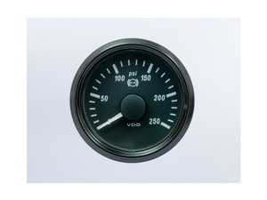 ES#4338665 - A2C3832730030 - SingleViu 52mm 250psi Brake Pressure Gauge. 0-4.5V sender required. - Priced Each - Analog dial to display critical information in a classic design - VDO - Audi BMW Volkswagen Mercedes Benz MINI Porsche
