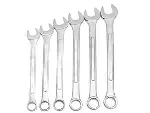 ES#4339627 - OEM22100 - 6 Piece SAE Jumbo Combination Wrench Set (1-1/16" - 1-7/16") - Includes Canvas Rollup Storage Bag to Protect the Wrenches During Transportation and Organized for Storage - OEM Tools - Audi BMW Volkswagen Mercedes Benz MINI Porsche