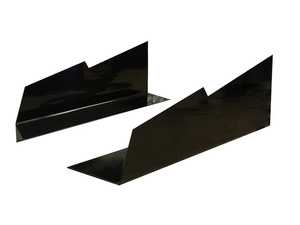 ES#4339817 - UFSPLTWNGV2 - Universal Front Splitter Winglet V2 - Pair - Gloss black aluminum winglets to add a motorsport look to any vehicle! - Strafe Design - Audi BMW Volkswagen Mercedes Benz MINI Porsche