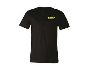 ES#4351759 - 6060828 - Black with Yellow ECS Short Sleeve T-Shirt - Large - Featuring a yellow ECS Tuning logo on the front and full back - ECS - Audi BMW Volkswagen Mercedes Benz MINI Porsche