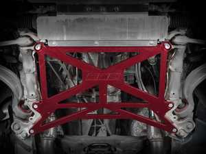 ES#4220369 - 004802LA01AKT2 - Audi B8.5 Facelift Billet X-Brace - Red - Improve steering feel and handling! - ECS - Audi