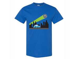 ES#4307090 - DRG003709RYL2X - VW Spotlight T-Shirt - Royal Blue - 2X - Features VW Spotlight graphic printed on the front - Genuine Volkswagen Audi - Volkswagen
