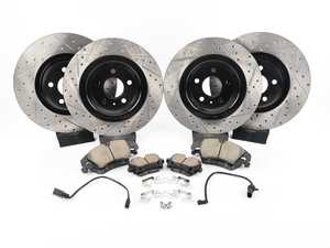 ES#4030883 - 025997ECS0622KT1 - Performance Front & Rear Brake Service Kit - Featuring ECS V4 Drilled & Slotted rotors and Akebono ceramic pads - Assembled By ECS - Audi
