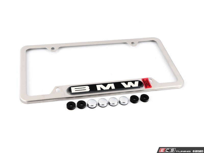Genuine BMW 82122456421 BMW License Plate Frame Brushed Finish (82122456421)