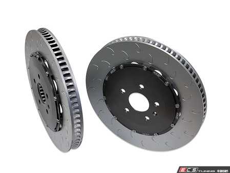 ES#4362078 - 034-301-1003 - 2-Piece Floating Front Brake Rotor Upgrade Kit (370x34) - Direct replacement rotors that reduce rotational mass and feature J-Slots for less noise but same benefits as conventional slots - 034Motorsport - Audi